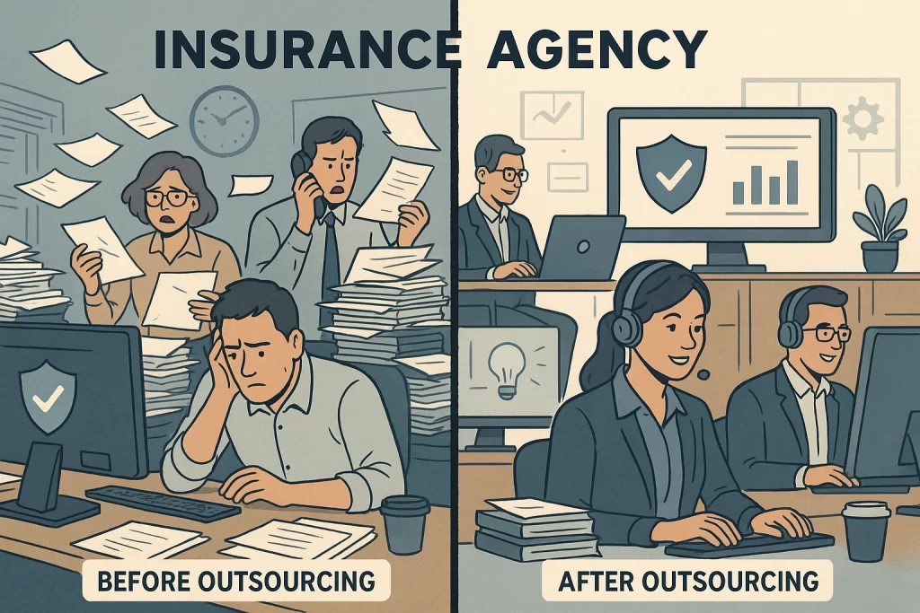 Performance gains from using insurance outsourcing companies
