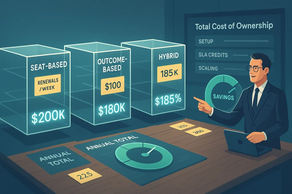 Realistic cost scenarios comparing an insurance BPO provider pricing