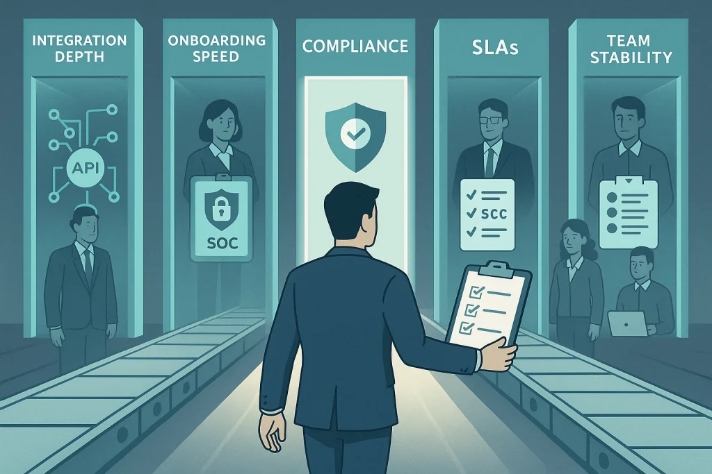 Selection gates show criteria for choosing Insurance BPO companies wisely