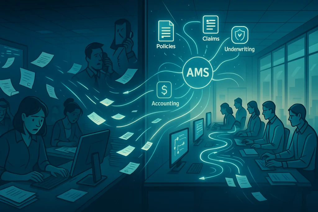 Visual handoff explains insurance back office outsourcing services benefits clearly